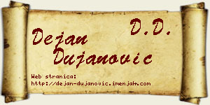Dejan Dujanović vizit kartica